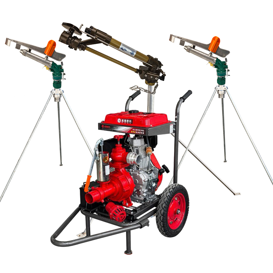 南开一体式灌溉机组 全套喷枪水带配齐 抗旱浇地神器